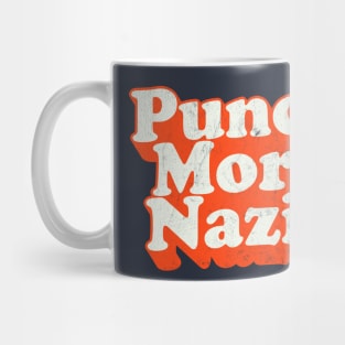 Punch More Nazis  / Vintage Style Typography Design Mug